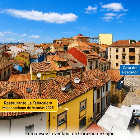 Apartament Corazon De Gijon, A 1 Min De Playa, Bares Y Puerto *